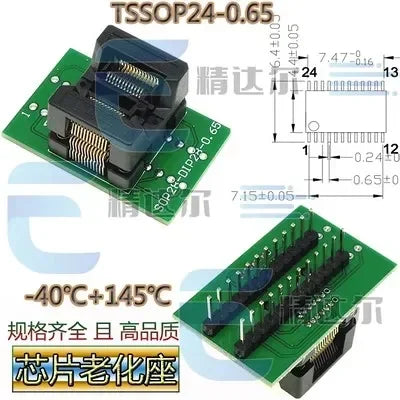 SOP/TSSOP to DIP Programmer Adapter Socket Set 8–28 Pin IC Programmer Adapter Richie's TSSOP24(173MIL)