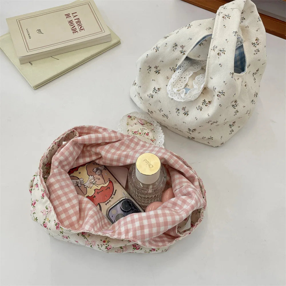Floral Wrist Bag Women Tote Shoulder Handbag Korean Style Tote Shoulder Bag Richie's