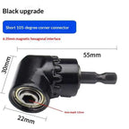 1/4" Hex Magnetic Screwdriver Bit Set & Right Angle Adapter Kit Screwdriver Bit Kit Richie's Black 1
