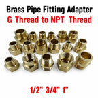 Brass G BSP Female to NPT Male Thread Pipe Fitting Adapter Pipe Fitting Adapter Richie's