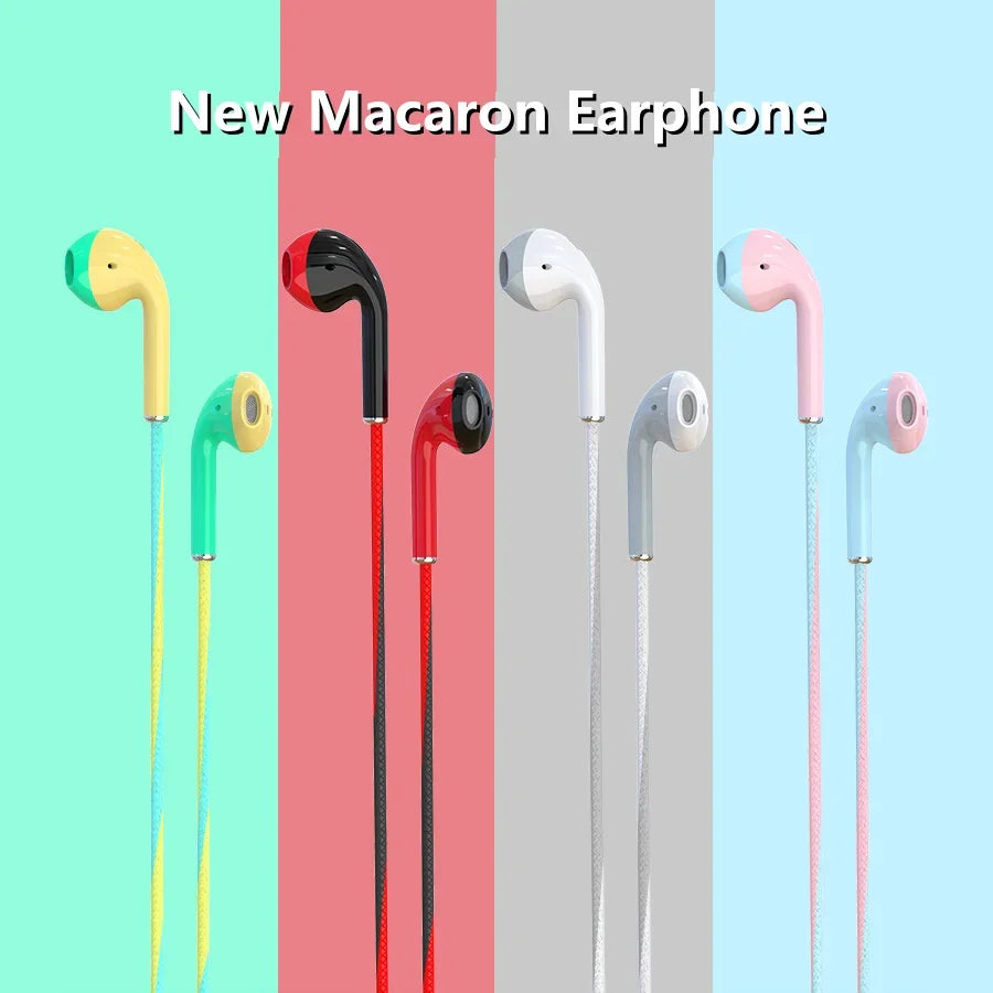 FUCHU 3.5mm Wired Earbuds Stereo Bass Headset With Mic Wired Earbuds Richie's