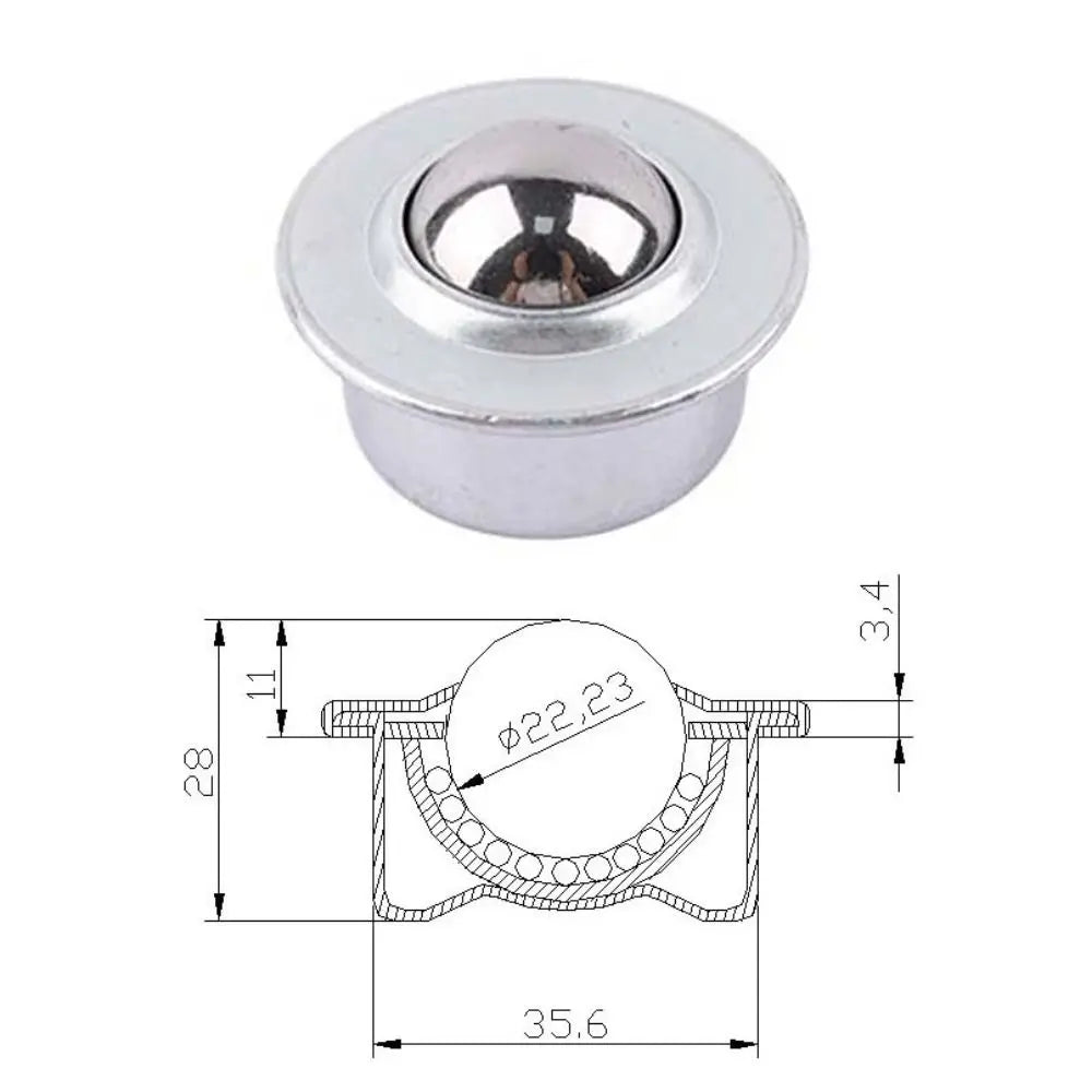 Mini Steel Swivel Ball Caster Wheels – 360° Universal Machinery Swivel Caster Wheels Richie's 3