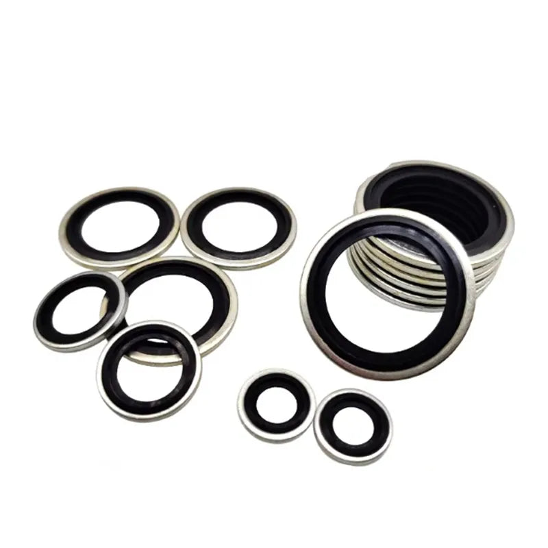 10 PCS M6-M48 Zinc Plated Combined Hydraulic Sealing Gasket Hydraulic Sealing Gasket Richie's