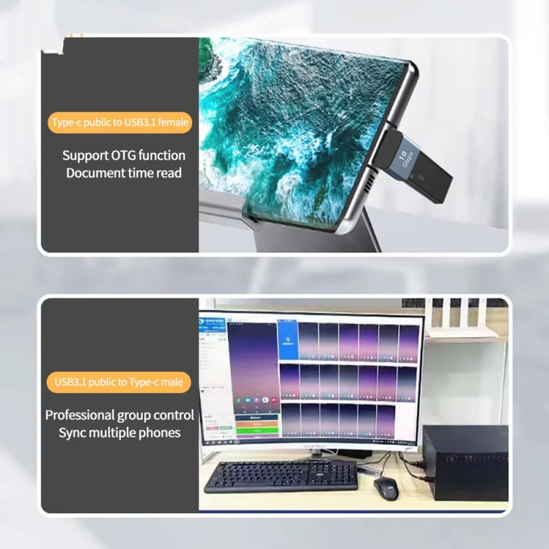 90° USB 3.1 OTG Adapter – Bidirectional Type-C & USB-A Converter USB OTG Adapter Richie's