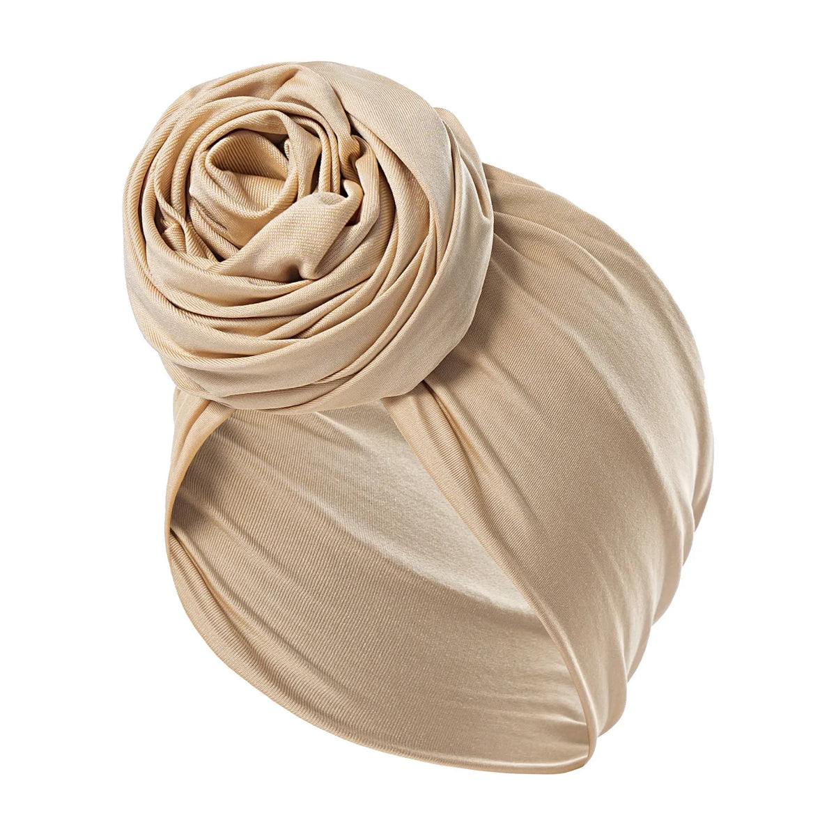 Women's Turban Head Wrap Hijab Cap with 3D Rose Flower Turban Head Wrap Richie's khaki