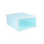 Transparent Stackable Shoe Box PP Drawer Organizer Dustproof Shoe Storage Box Richie's Blue