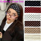 Polka Dot Sports Headband for Women – Sweat-Wicking Yoga Gym Sports Headband Richie's