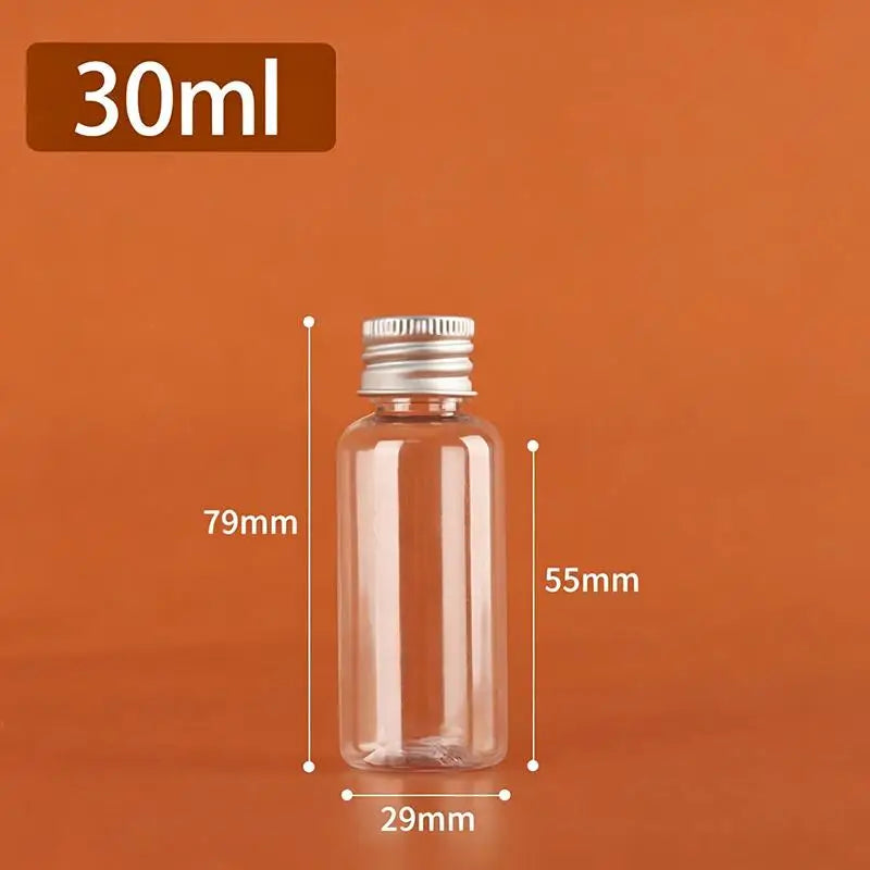 Clear Plastic Bottles with Aluminum Cap – 5ml to 500ml Cosmetic Storage Bottles Richie's A6