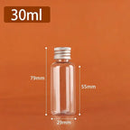 Clear Plastic Bottles with Aluminum Cap – 5ml to 500ml Cosmetic Storage Bottles Richie's A6