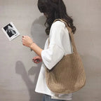 Women's Large Knit Tote Bag – Shoulder & Crossbody Handbag Women's Tote Bag Richie's Khaki