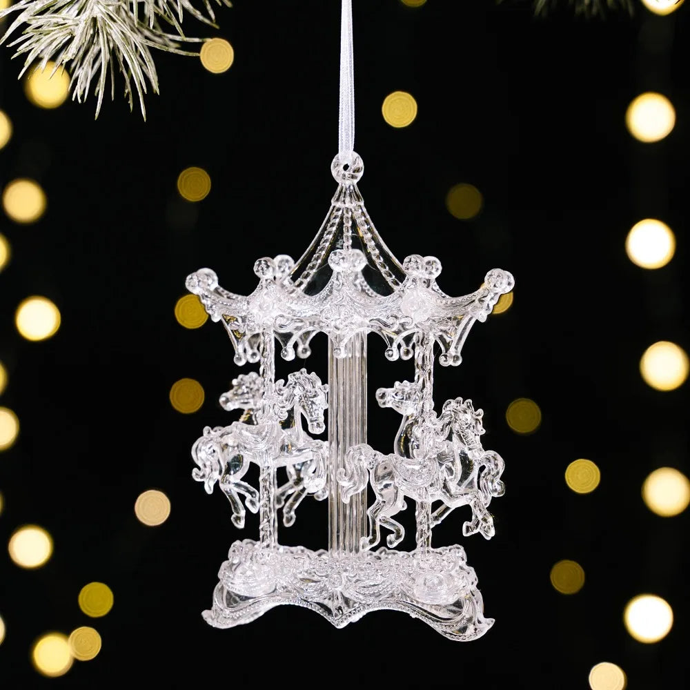Clear Acrylic Christmas Tree Pendants – Transparent Ornaments Christmas Ornaments Richie's Style 4