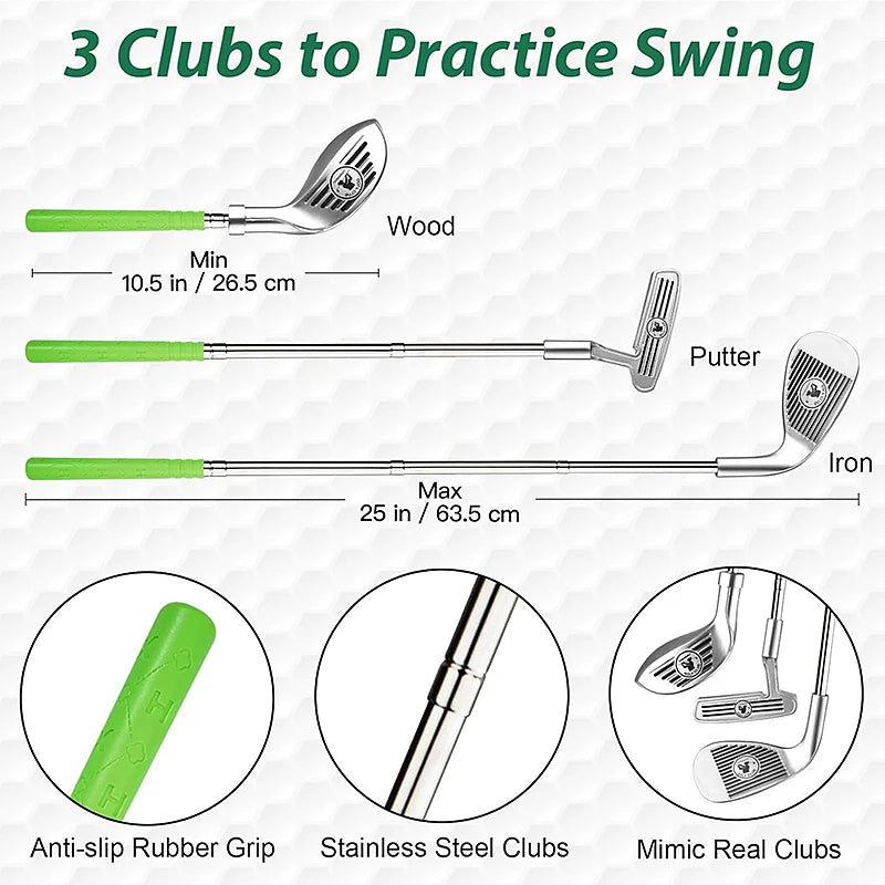 Kids Retractable Golf Club Set – Indoor & Outdoor Sports Toy Kids Golf Toy Set Richie's