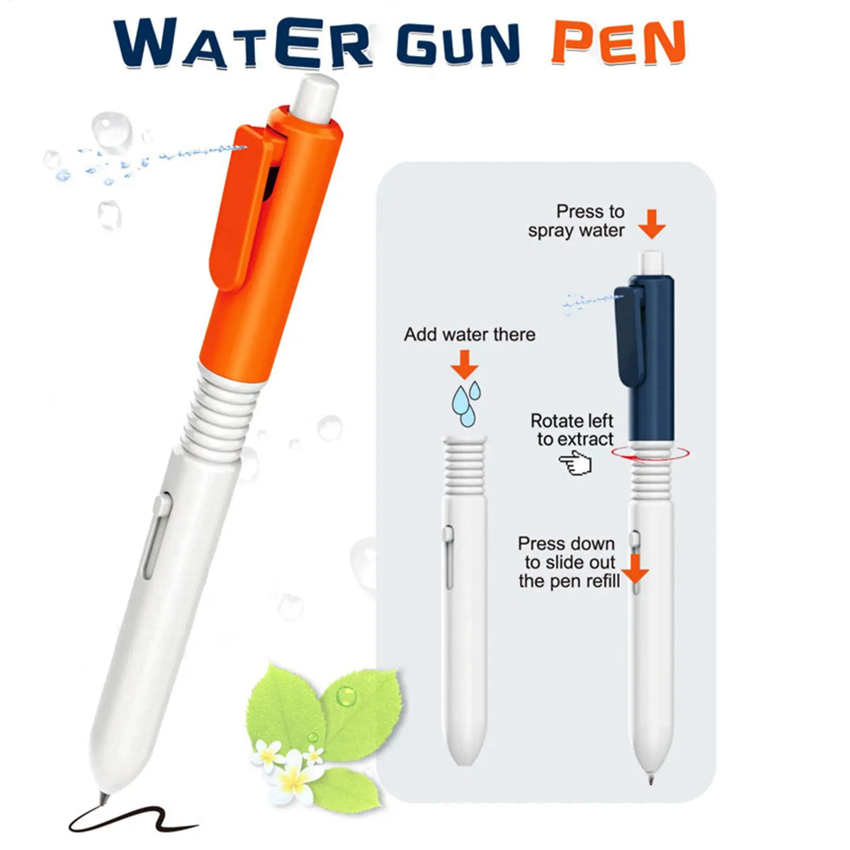 Squirt Pen Prank Water Spray Pen – Fun Gag Gift & School Toy Prank Gag Toy Richie's