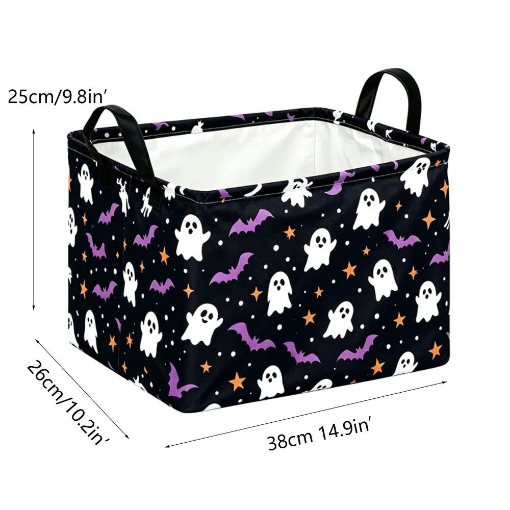 Halloween Storage Basket Foldable Bat Bin Large Capacity Halloween Storage Basket Richie's