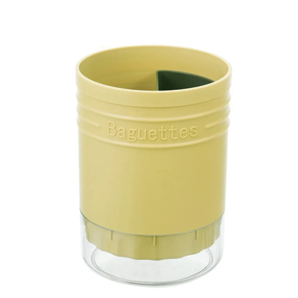 Cylindrical Cutlery & Chopstick Holder with Drain Design Utensil Storage Holder Richie's Yellow