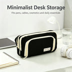 Multi-Layer Canvas Pencil Case – Large Capacity Pen Pouch Canvas Pencil Case Richie's