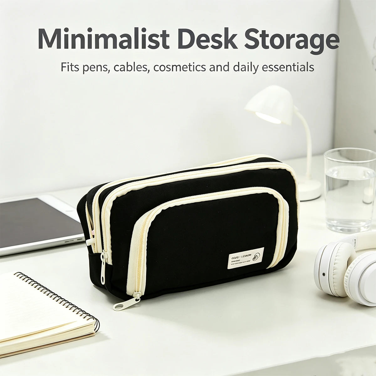 Multi-Layer Canvas Pencil Case – Large Capacity Pen Pouch Canvas Pencil Case Richie's