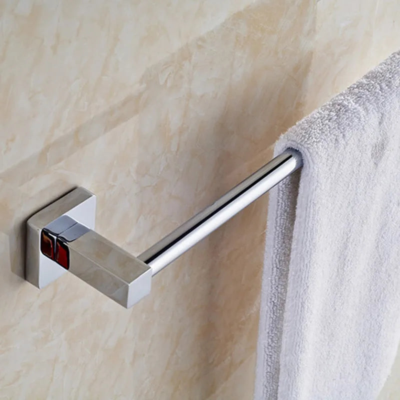 HOBHE Single Towel Bar Rack Stainless Steel Chrome 60cm Towel Bar Rack Richie's