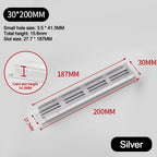 Aluminum Alloy Ventilation Grille Cover 30mm – Cabinet Air Vent Ventilation Grille Cover Richie's 30-200mm-silver