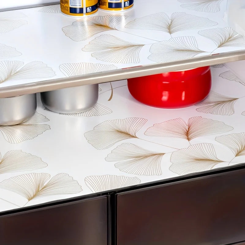 Ginkgo Leaf EVA Refrigerator Pads – Non-Slip Fridge Liners 4/8pcs Fridge Shelf Liner Richie's