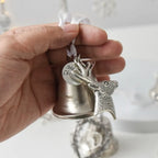 Silver Iron Christmas Bell Ornament with Ribbon – Jingle Bell Christmas Bell Ornament Richie's