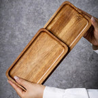 Acacia Wood Tea Tray – Japanese Style Serving Plate Wooden Serving Tray Richie's
