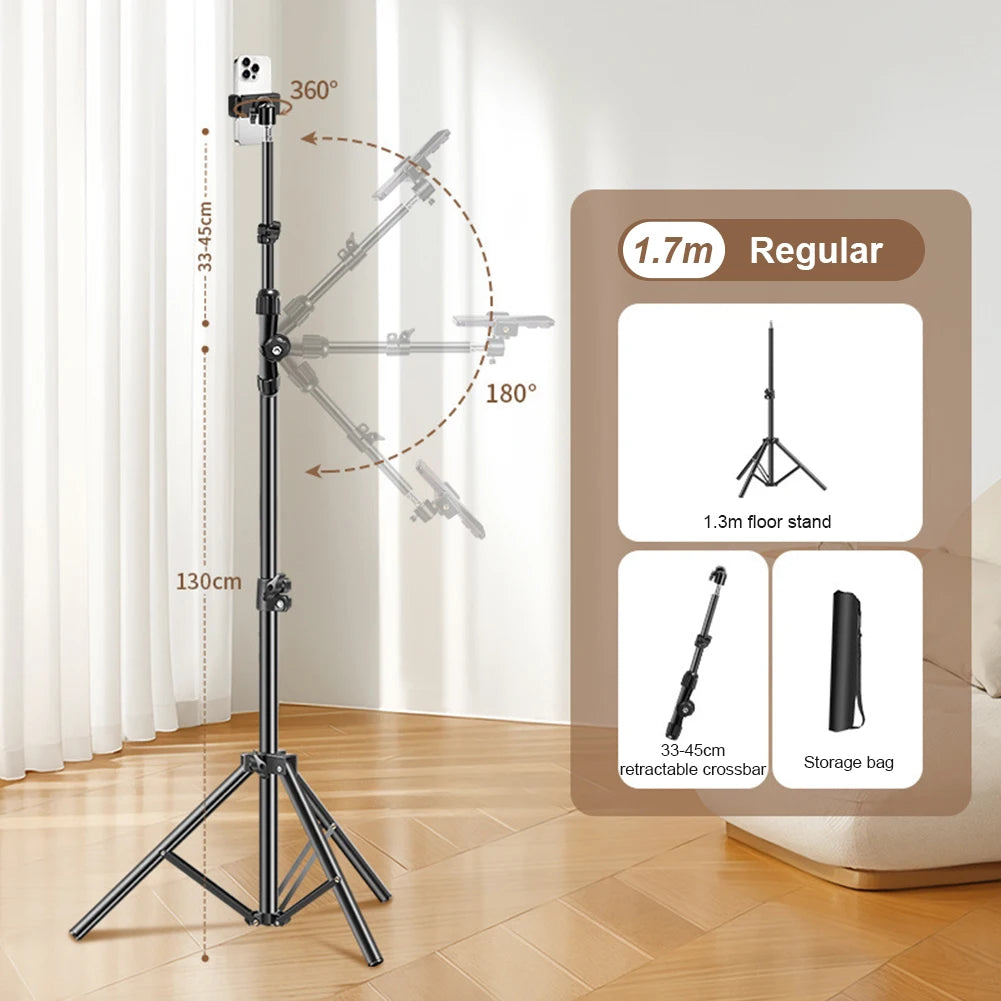 Overhead Tripod Phone Stand – Adjustable Horizontal Floor Stand Overhead Phone Tripod Richie's