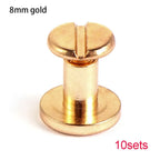 10 Sets Heart Pattern Copper Rivets – DIY Leather Craft Studs Leather Craft Rivets Richie's gold 8mm