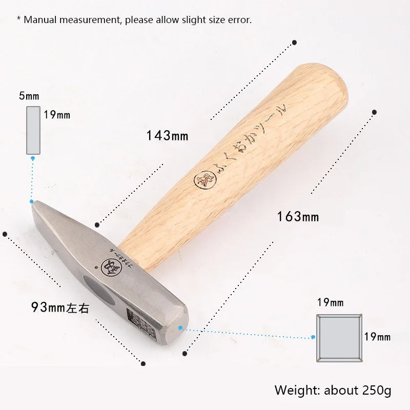 TOTNEND Mini Fitter Hammer – Carbon Steel & Wood Handle Tool Fitter Hammer Richie's Flat Head Hammer