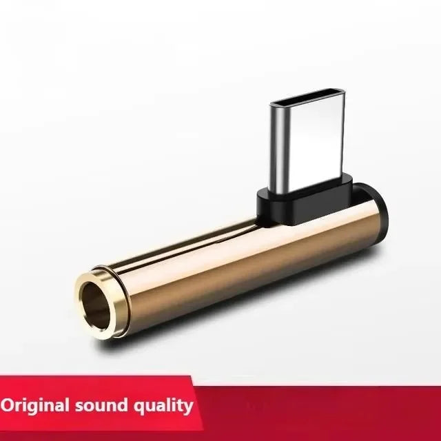 USB-C to 3.5mm Audio Adapter Dongle | Alloy AUX Converter Audio Adapter Dongle Richie's Elbow Gold Alloy