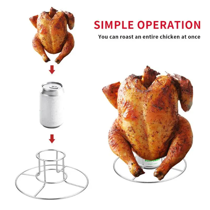 Stainless Steel Vertical Chicken Roaster Rack – BBQ & Oven Chicken Roaster Rack Richie's