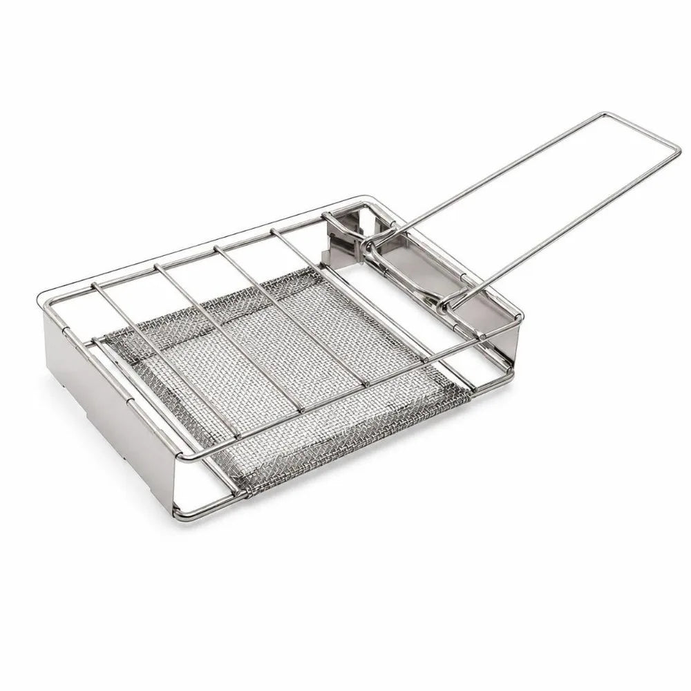 Foldable Stainless Steel Bread Grill Rack – Camping & BBQ Camping Grill Rack Richie's Silver