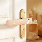 Cute Cat Silicone Door Knob Cover – Wall Protector Sleeve Door Knob Cover Richie's Apricot-Left