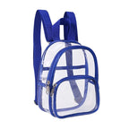 Clear PVC Transparent Backpack – Waterproof Stadium-Approved Bag Transparent Backpack Richie's blue 19x7x22.8cm