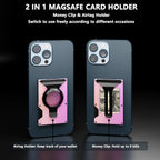 Zeeker 5-in-1 Minimalist Wallet with AirTag Slot & Money Clip Minimalist Wallet Richie's Pink