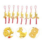 8Pcs Chinese Zodiac Goat Tassel Pendants Feng Shui Charms 2027 Feng Shui Hanging Charm Richie's Default Title