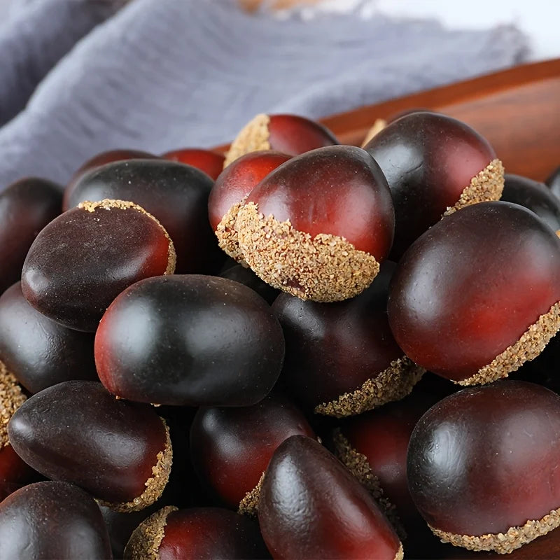 Artificial Chestnuts Set of 24 – Realistic Fall Decor Props Artificial Fall Decor Richie's