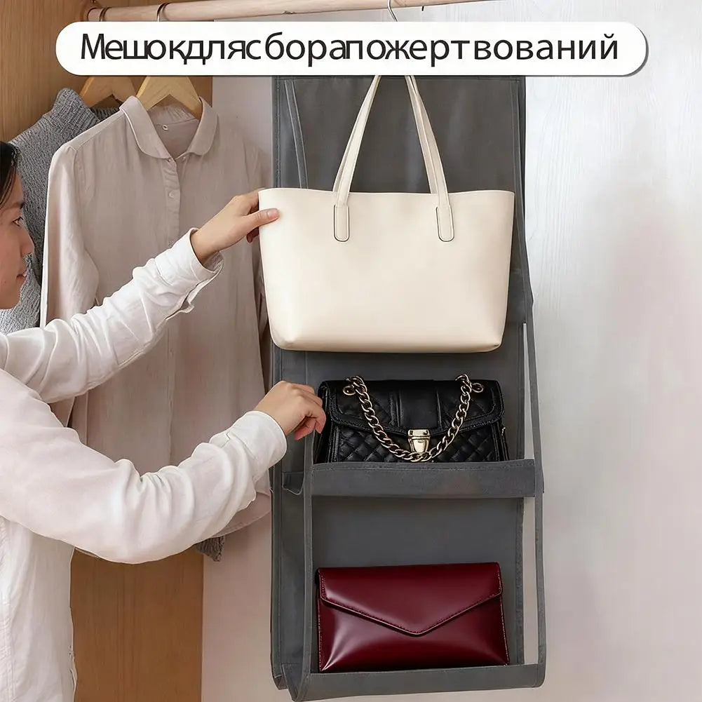 6-Pocket Hanging Handbag Organizer – Waterproof Closet Storage Closet Bag Organizer Richie's