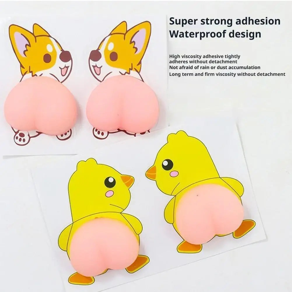 3D Cartoon Pig & Puppy Silicone Stickers – Anti-Collision Decals Decorative Stickers Richie's