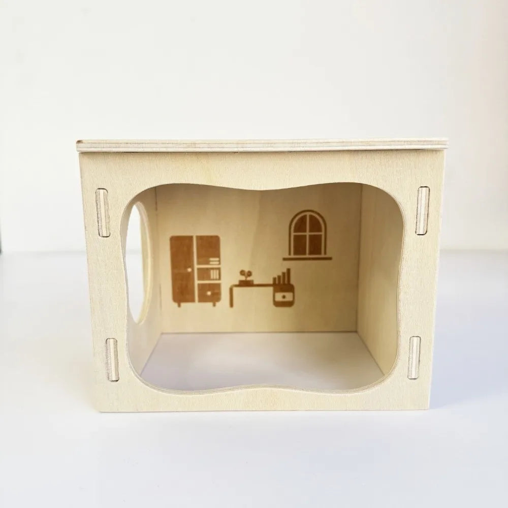 Wooden Hamster Villa – Stackable Climbing House for Small Pets Small Pet Habitat Richie's