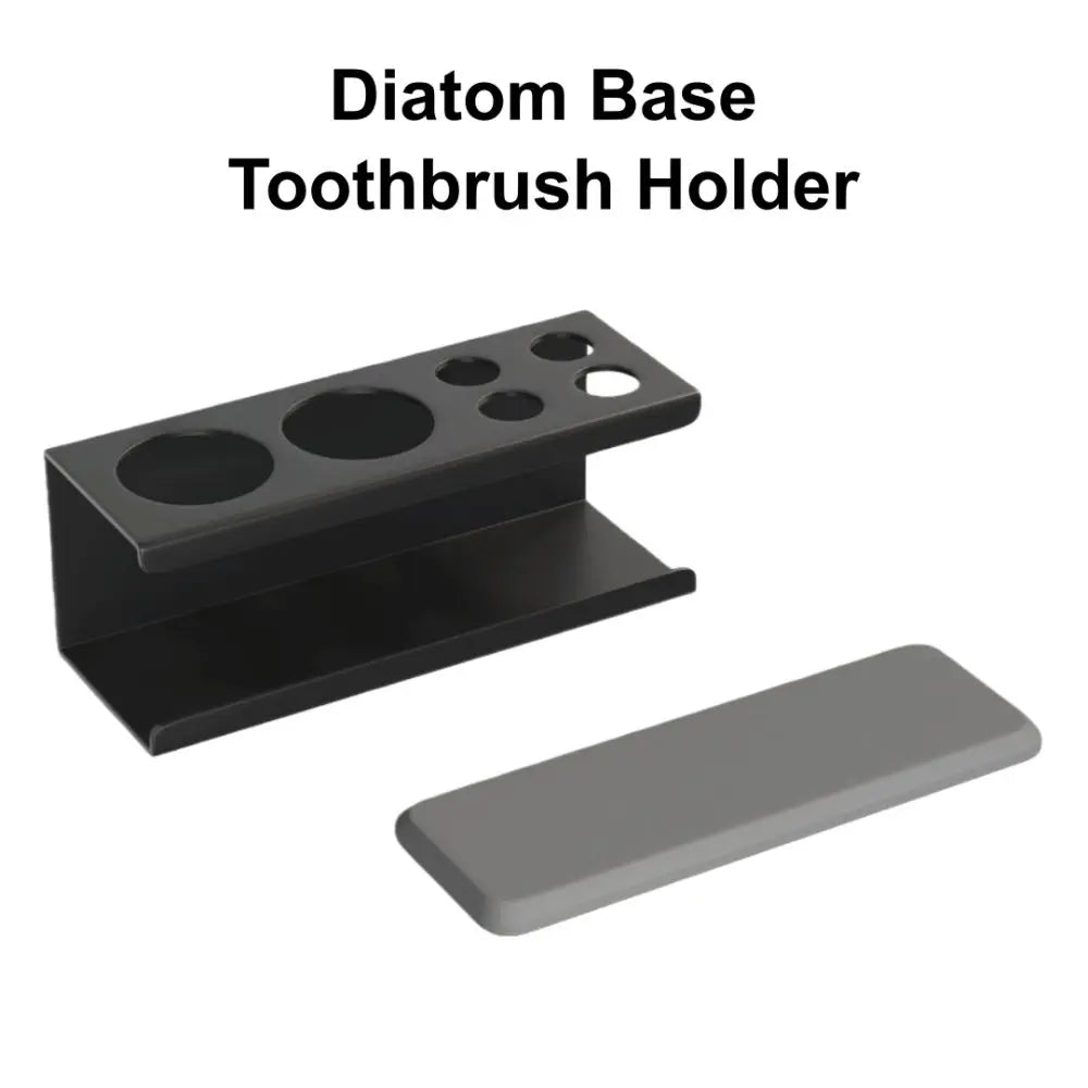 Aluminum Toothbrush Holder No-Drill Self-Adhesive Diatom Base Toothbrush Holder Richie's