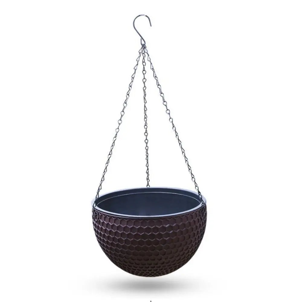 Hanging Woven-Look Self-Watering Flower Basket Hydroponic Pot Hanging Flower Basket Richie's coffee