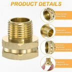Brass 3/4" GHT to NPT Male Garden Hose Adapter Fitting Garden Hose Adapter Richie's