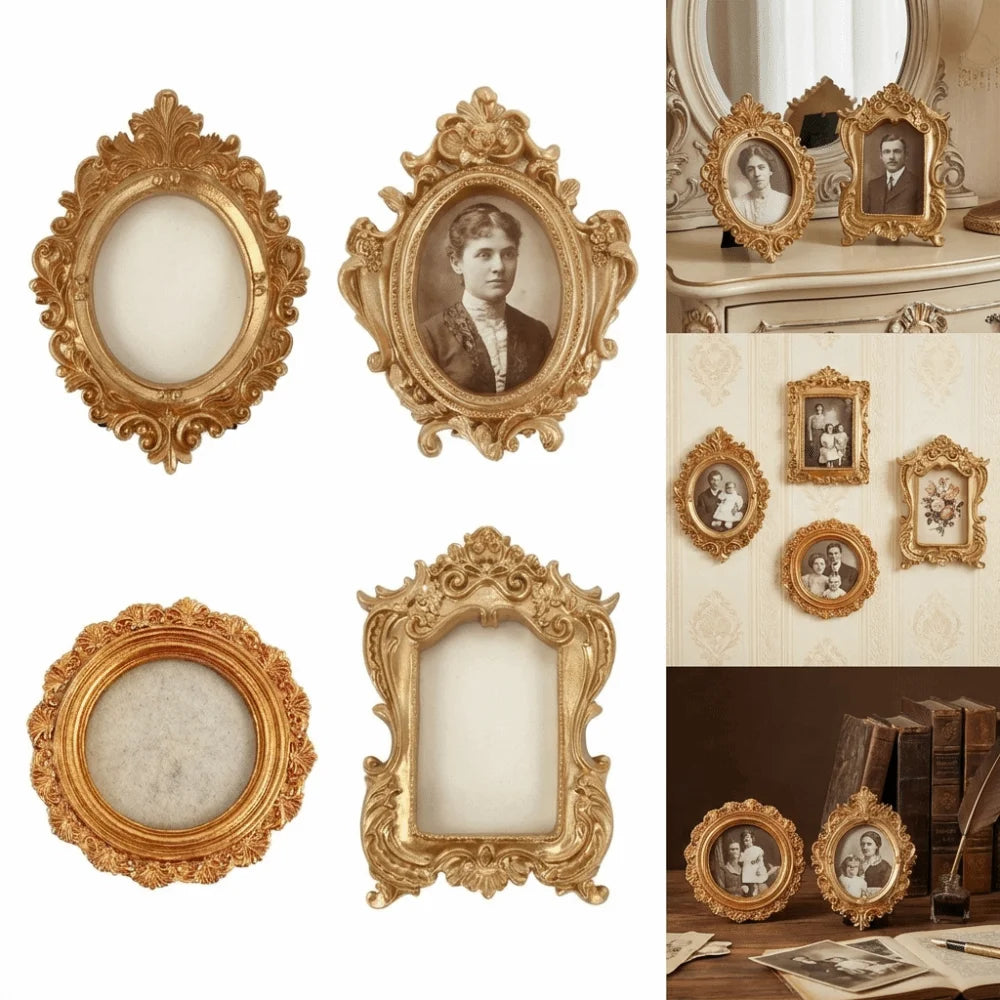 Victorian Vintage Resin Gold Picture Frame – Ornate Antique Style Decorative Picture Frame Richie's