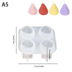 Strawberry Silicone Candle Mold – 1/4 Cavity DIY Fruit Shape Silicone Candle Mold Richie's A5
