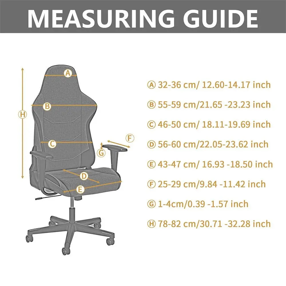 Stretchy Gaming Chair Cover Set – Breathable Anti-Slip Polyester Chair Cover Set Richie's