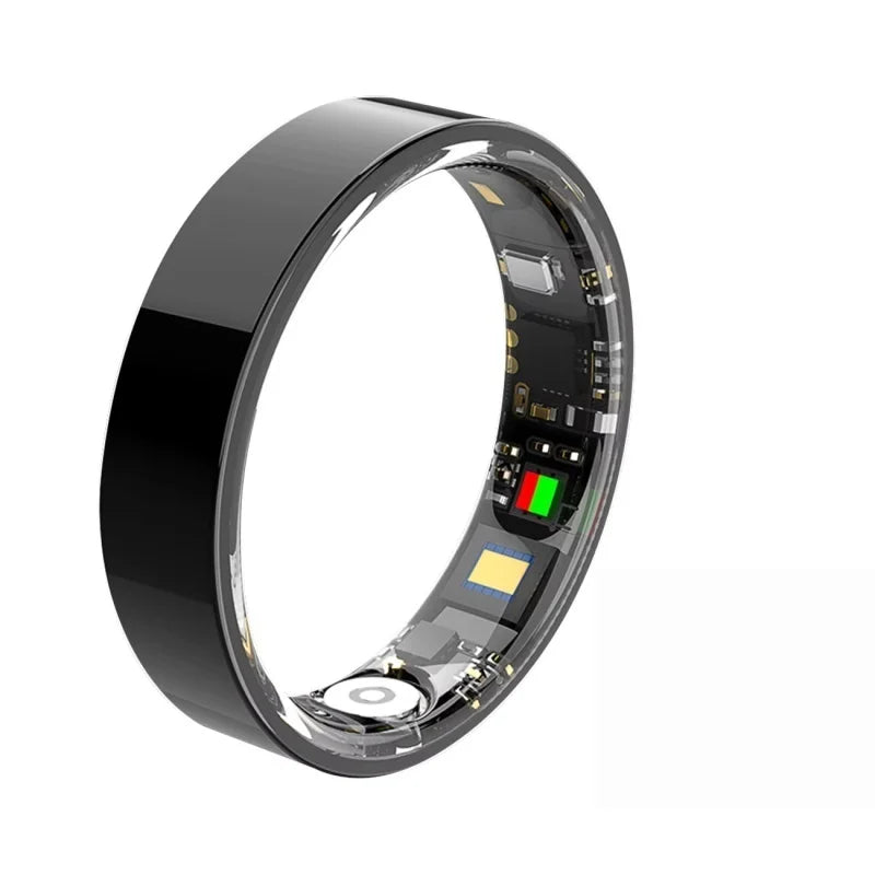 Smart Ring Heart Rate Sleep Tracker IP68 Waterproof Steel Band Smart Ring Tracker Richie's Black 13
