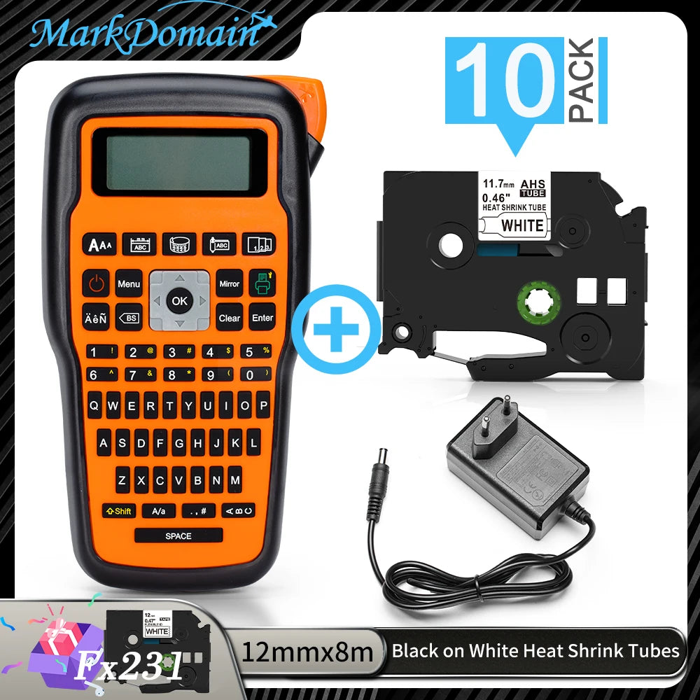 MarkDomain E1000 Pro Industrial Label Maker | TZe Tape Compatible Industrial Label Maker Richie's