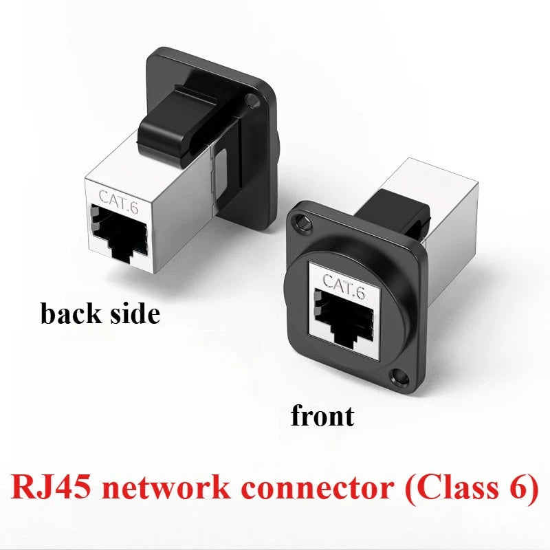 RJ45 Solderless Network Module CAT5E CAT6 CAT7 Shielded Socket Network Panel Socket Richie's Socket-CAT6 A to A 1PCS