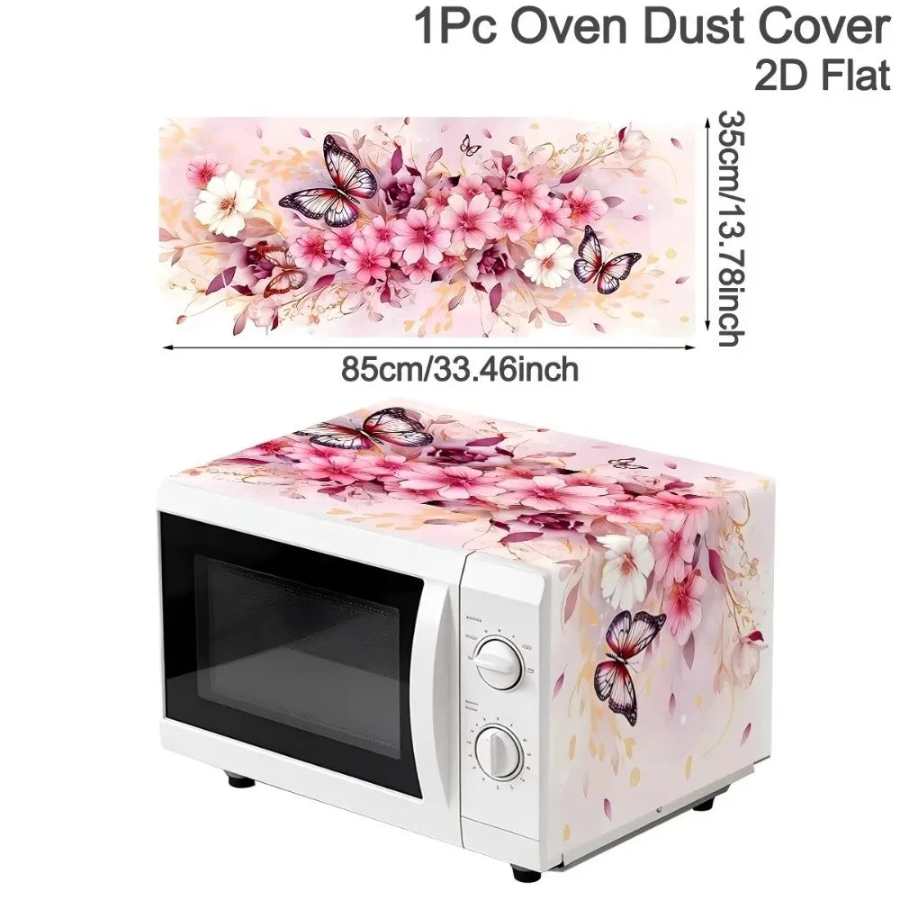 Microwave Oven Dust Cover 85x35cm Oil-Proof Washable Polyester Appliance Dust Cover Richie's